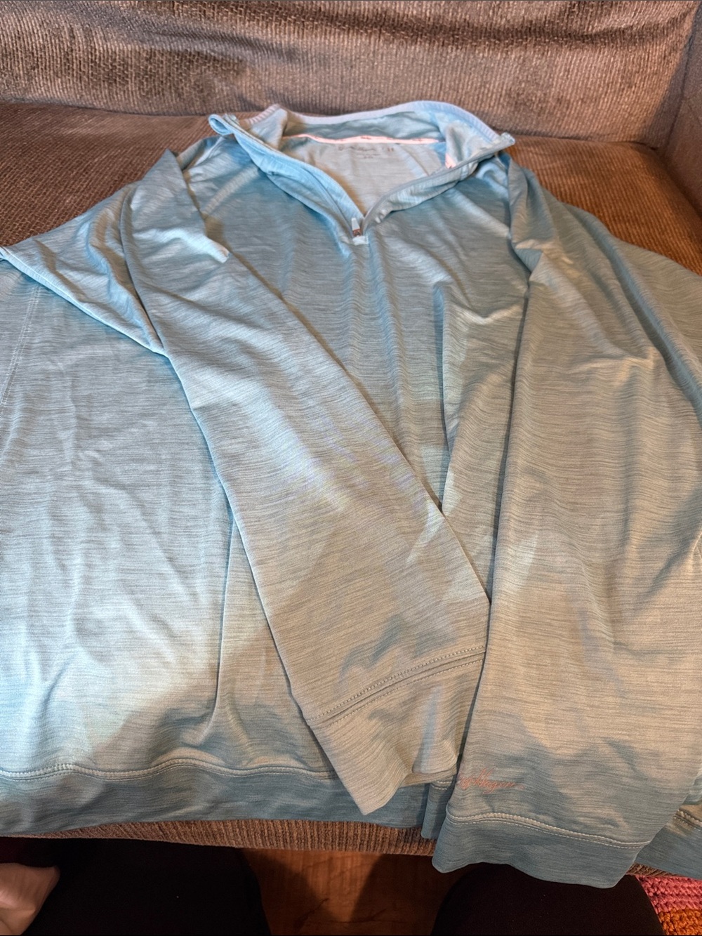Walter Hagen Light Teal Quarter-Zip Pullover